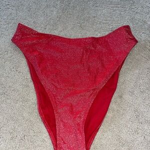 Shimmering Red Bikini Bottom